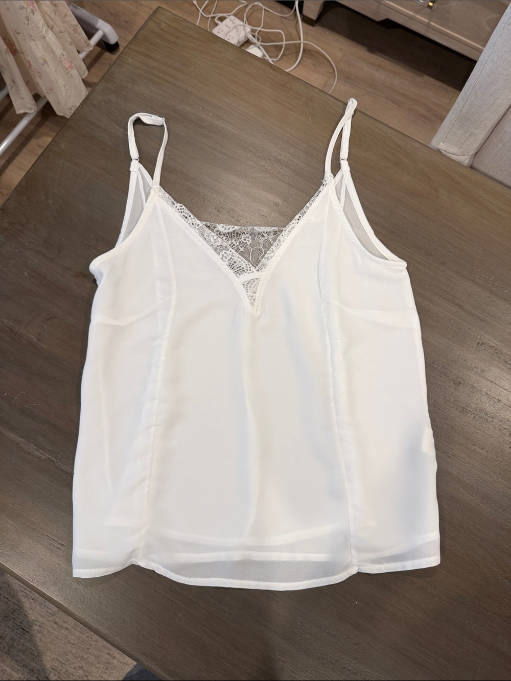 White Cami with Lace